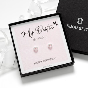 30. Geburtstag Sterling Silber Ohrringe Geschenk für Freund