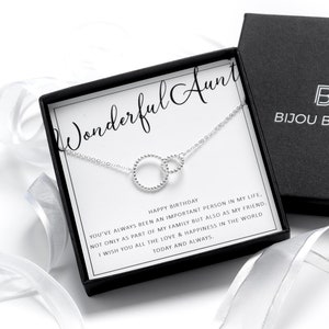 Sterling Silver Aunt Necklace or Bracelet Birthday Gift