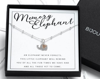 Tiny Elephant Necklace, Baby Animal Necklace, Mini Elephant, Elephant Gift, Dainty Elephant Necklace, Tiny Silver Necklace,Elephant Necklace