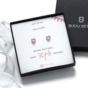 30th 40th 50th 60th Sterling Silver Earrings Birthday Gift