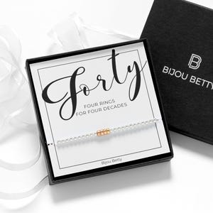 30th | 40th | 50th | 60th | 70th Birthday Bracelet - Milestone Gift for Daughters, Mothers, Friends - Decades Bracelet, Gift for Her