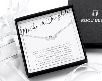 Mom and Daughter, Mother Daughter Necklace, Silver Mom and Daughter Jewellery, New Mom, Mother And Daughter Gift, Wedding Gift, Gift For Mom
