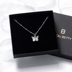 Sterling Silver Butterfly Necklace Keepsake Gift Birthday