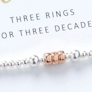 30th | 40th | 50th | 60th | 70th Birthday Bracelet - 30th | 40th | 50th | 60th | 70th Birthday Gift For Women - Decades Bracelet