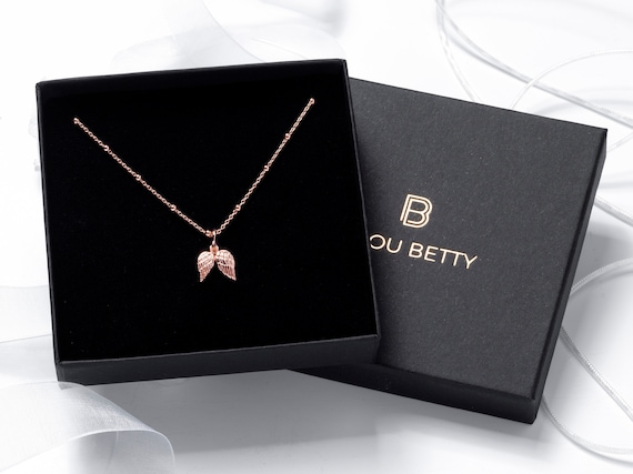 Angel Wing Necklace Rose Gold Angel 