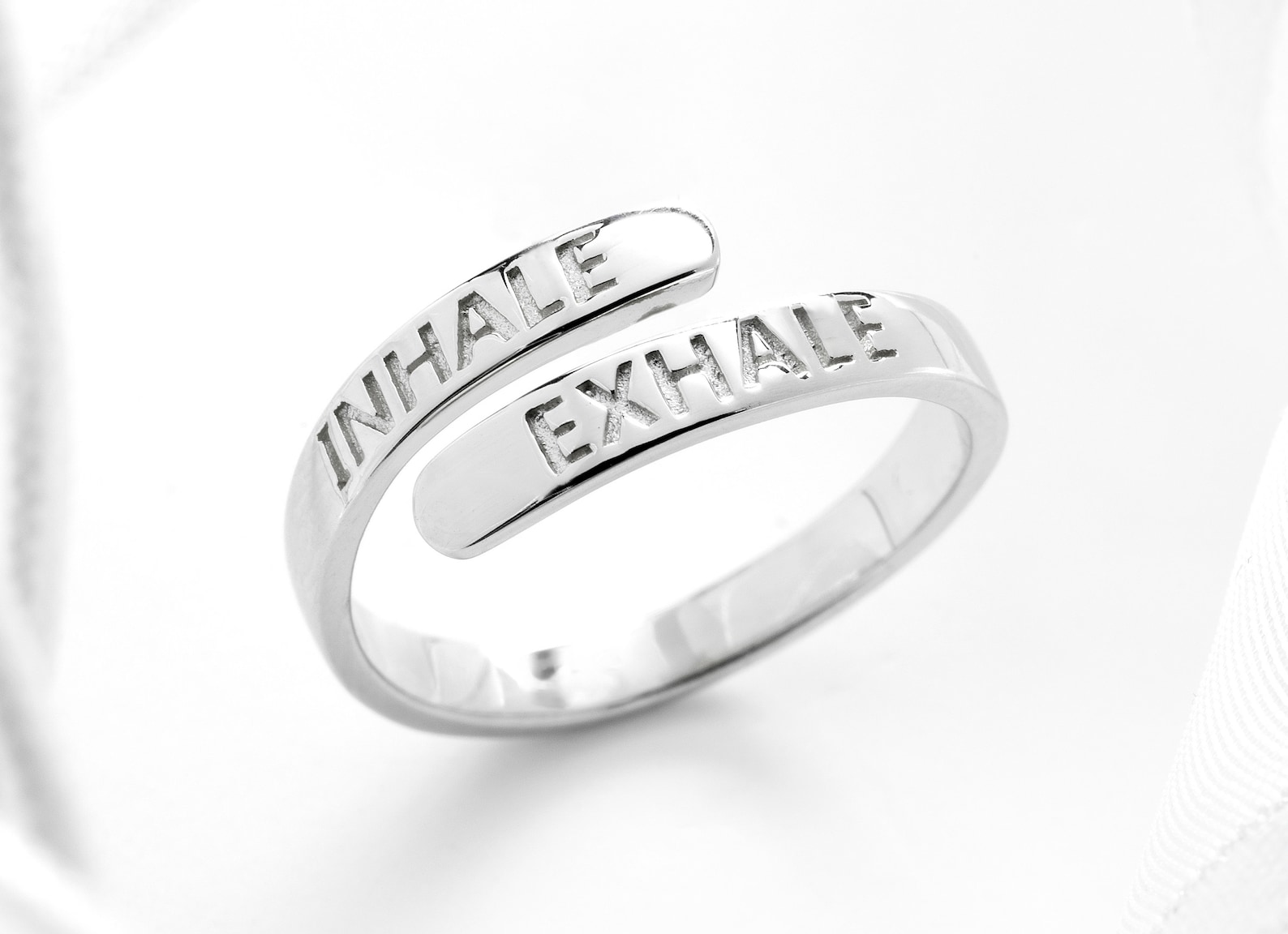 Sterling Silver Affirmation Ring I Am Strong Ring Adjustable Etsy