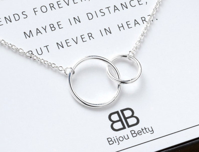 Jewellery Gift Best Friend Necklace Entwined Circles Necklace Dainty necklace Gift for Her Best Friend Gift Gift for Women