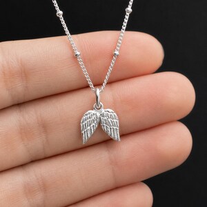 Dainty angel wing necklace