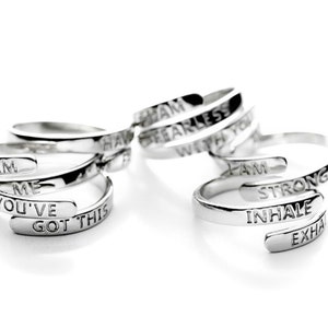 Adjustable Affirmation Rings - Inspirational Jewelry for Daily Reminders
