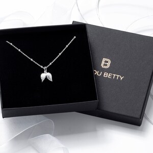Sterling Silver Angel Wing Necklace Sympathy Gift image 7