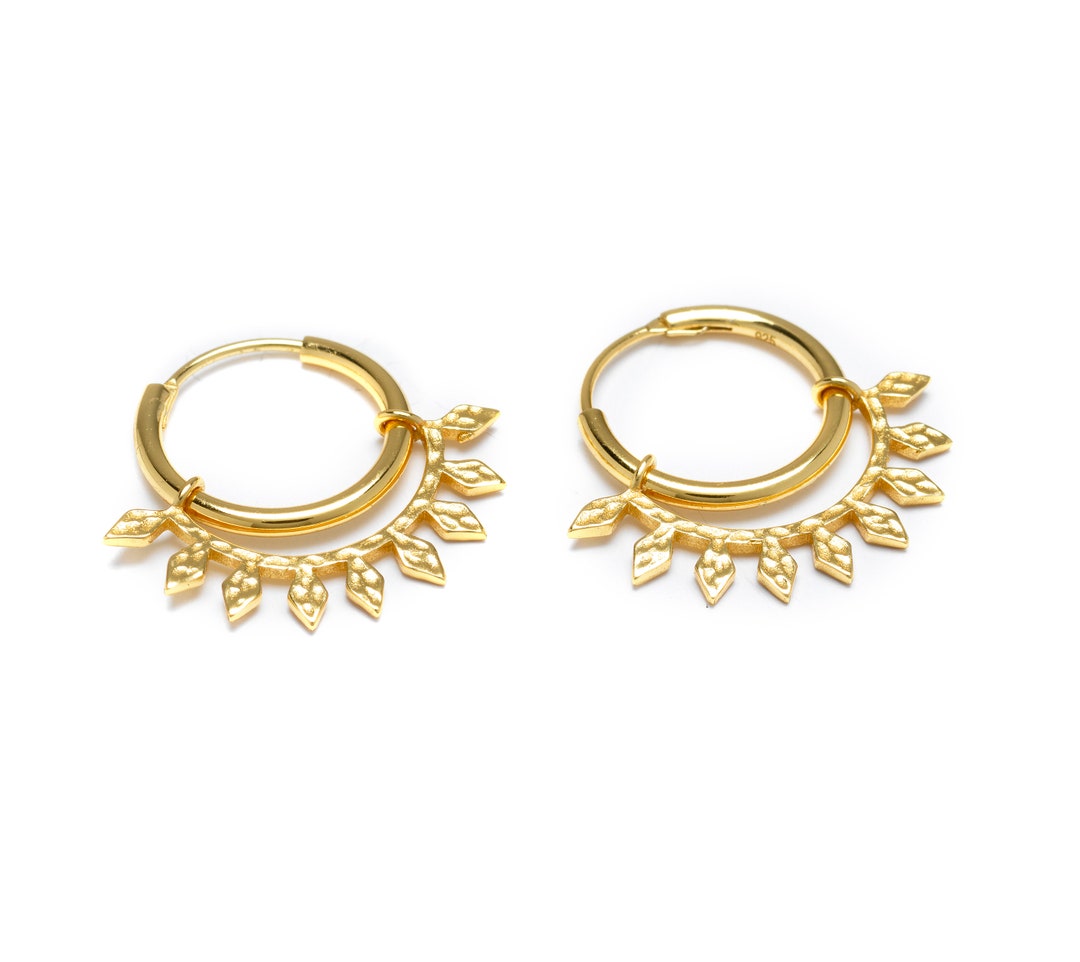 18k gold plated hoop earrings deals
