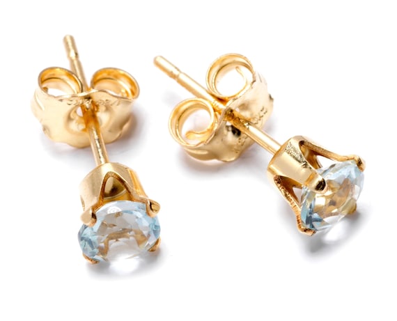 Aquamarine earrings deals etsy
