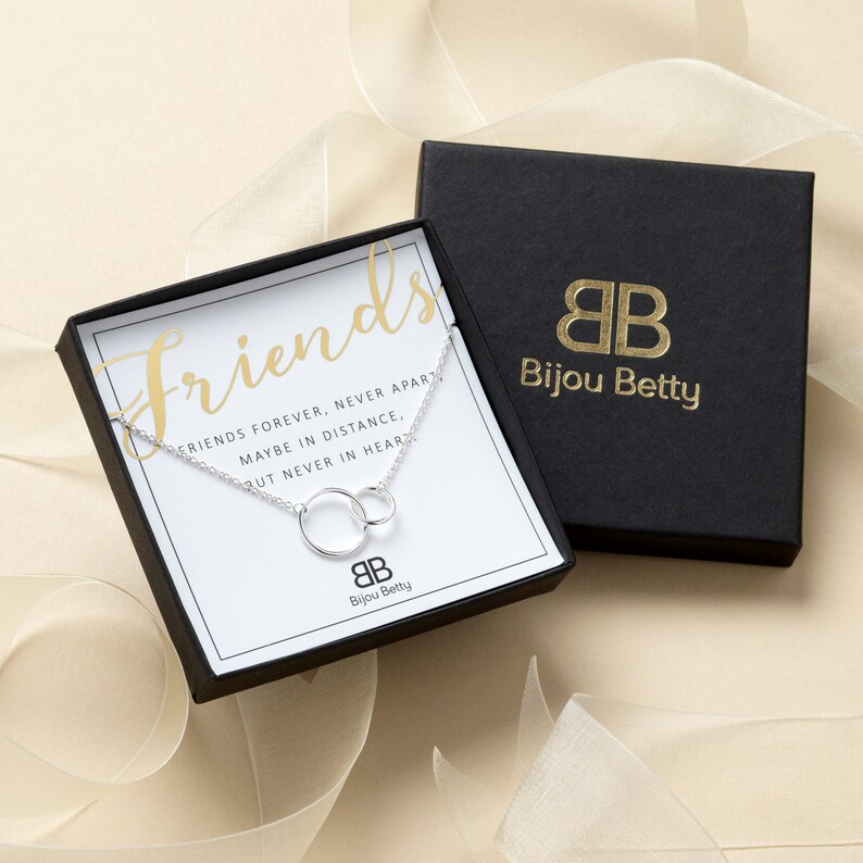 Jewellery Gift Best Friend Necklace Entwined Circles Necklace Dainty necklace Gift for Her Best Friend Gift Gift for Women