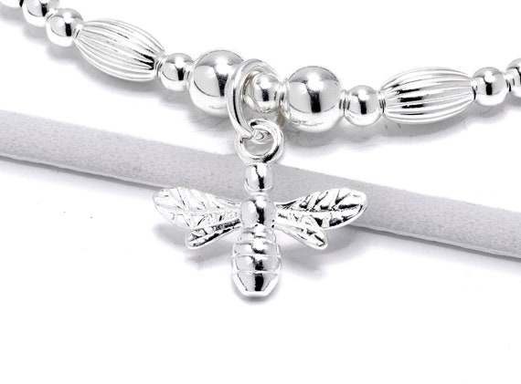 Silver bee bracelet online