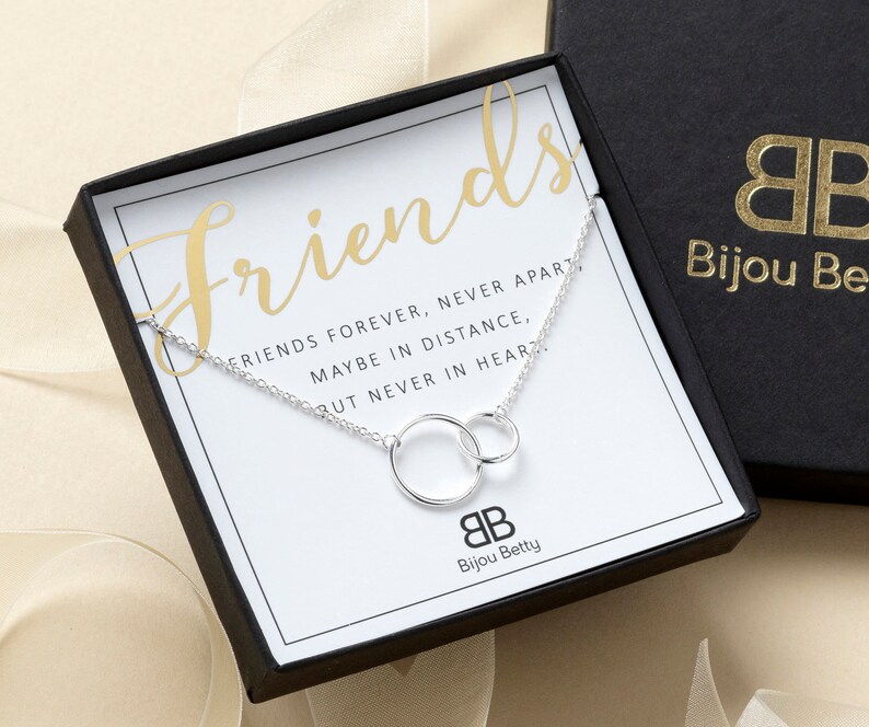 Jewellery Gift Best Friend Necklace Entwined Circles Necklace Dainty necklace Gift for Her Best Friend Gift Gift for Women