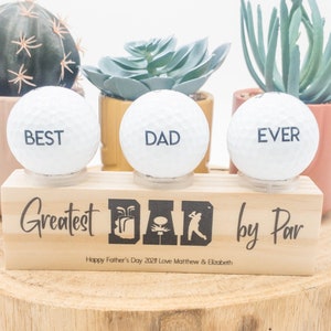 Personalised Golf balls and Stand. Personalised Golf Balls. Father's Day Gift