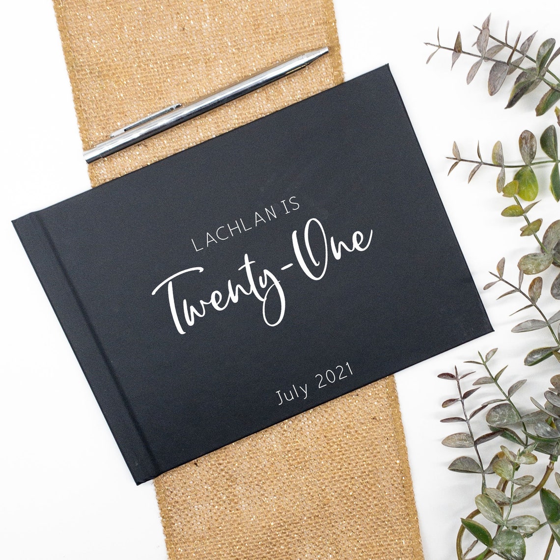 Twentyone Guest Book 21st Sign in Book Custom Guest Book Etsy Australia