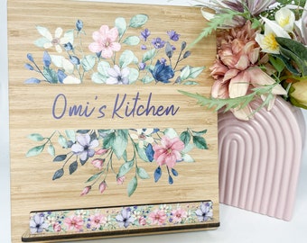iPad or Cookbook Stand - Soft Floral