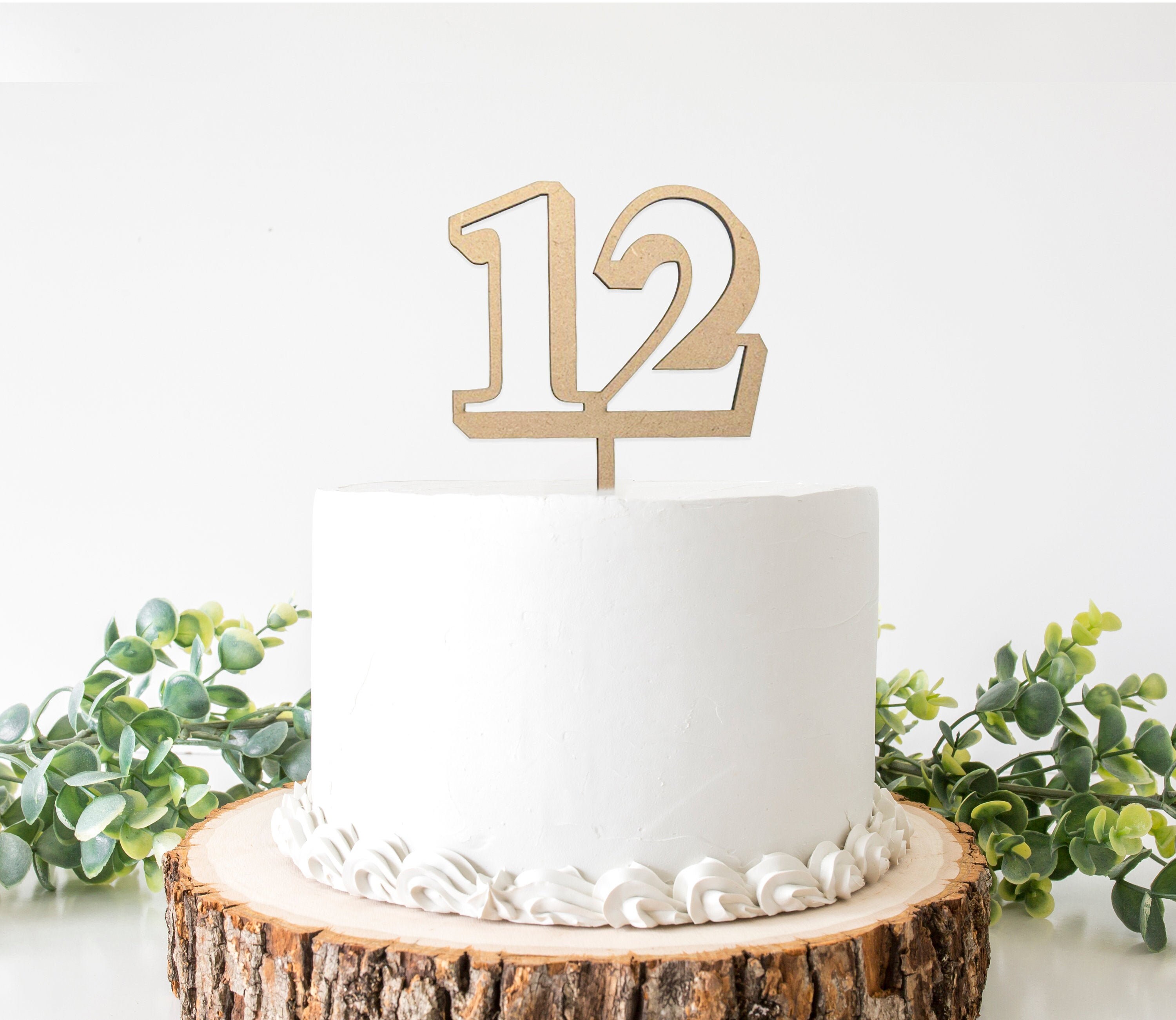 Cake Topper Custom Birthday Numbers Laser Cut Cake Toppers Etsy