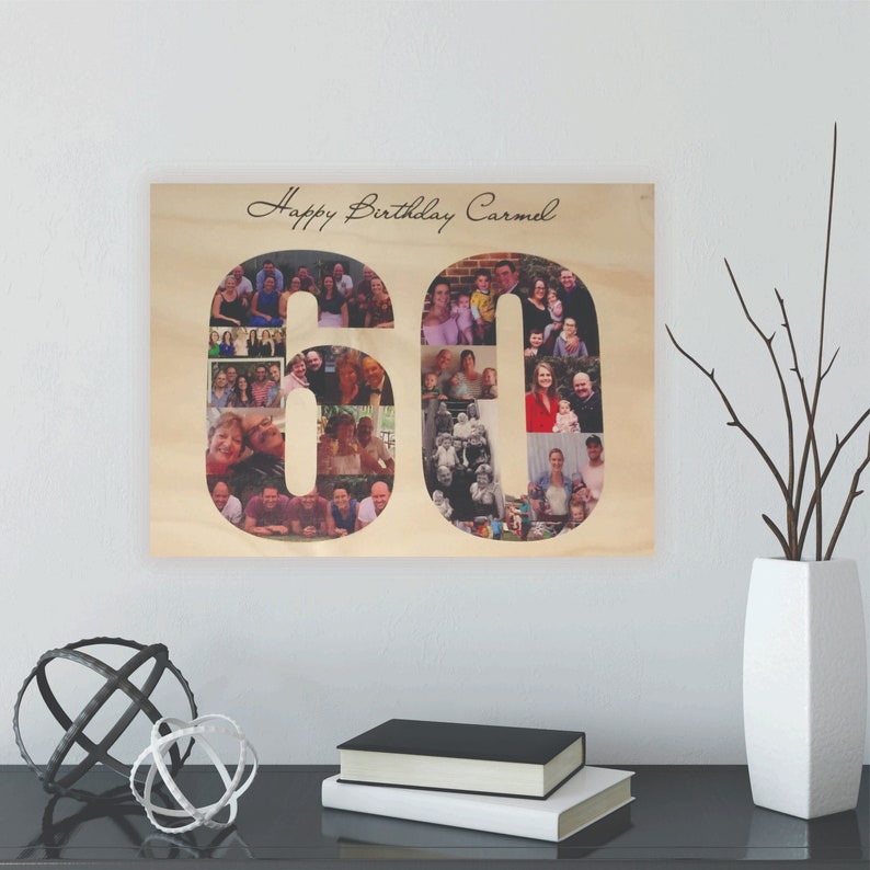 Birthday Signature Board Guest Signing Board 60th Birthday Etsy