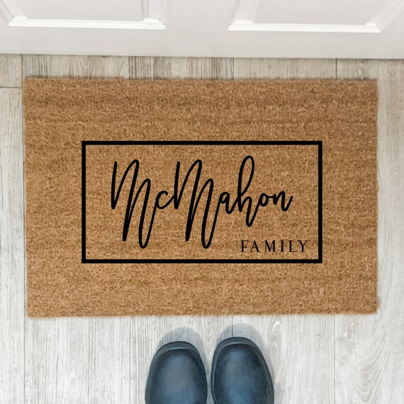 Printed Door Mat Family Personalised Door Mats Custom Door Etsy