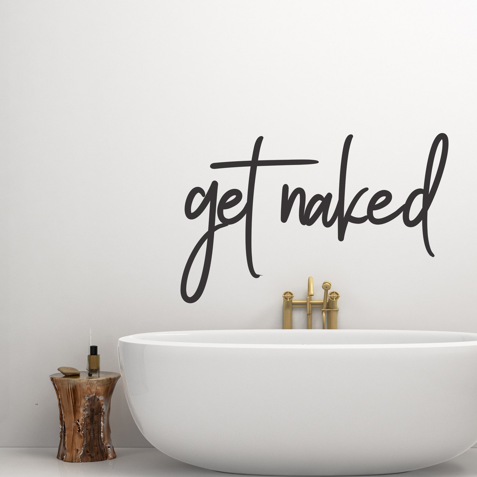 Get Naked Laser Cut Word Sign Wood Words Wall Sign Quote - Etsy Australia