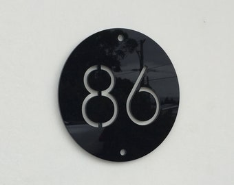 Round House Number Sign, Street Address sign, Letterbox sign, Custom Acrylic House Number Signs