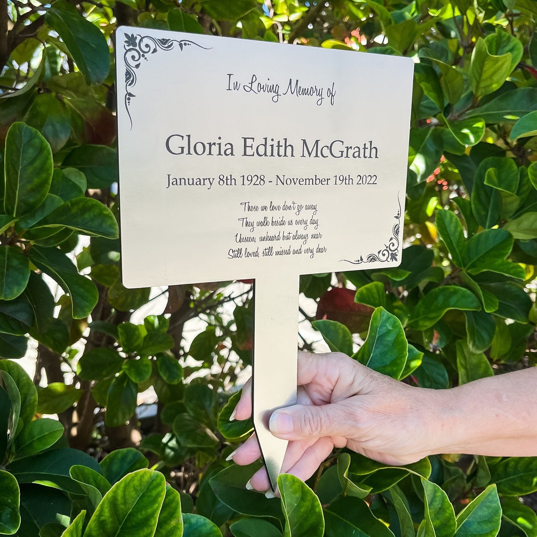 Memorial Garden Plaque Stake Traditional Etsy Australia