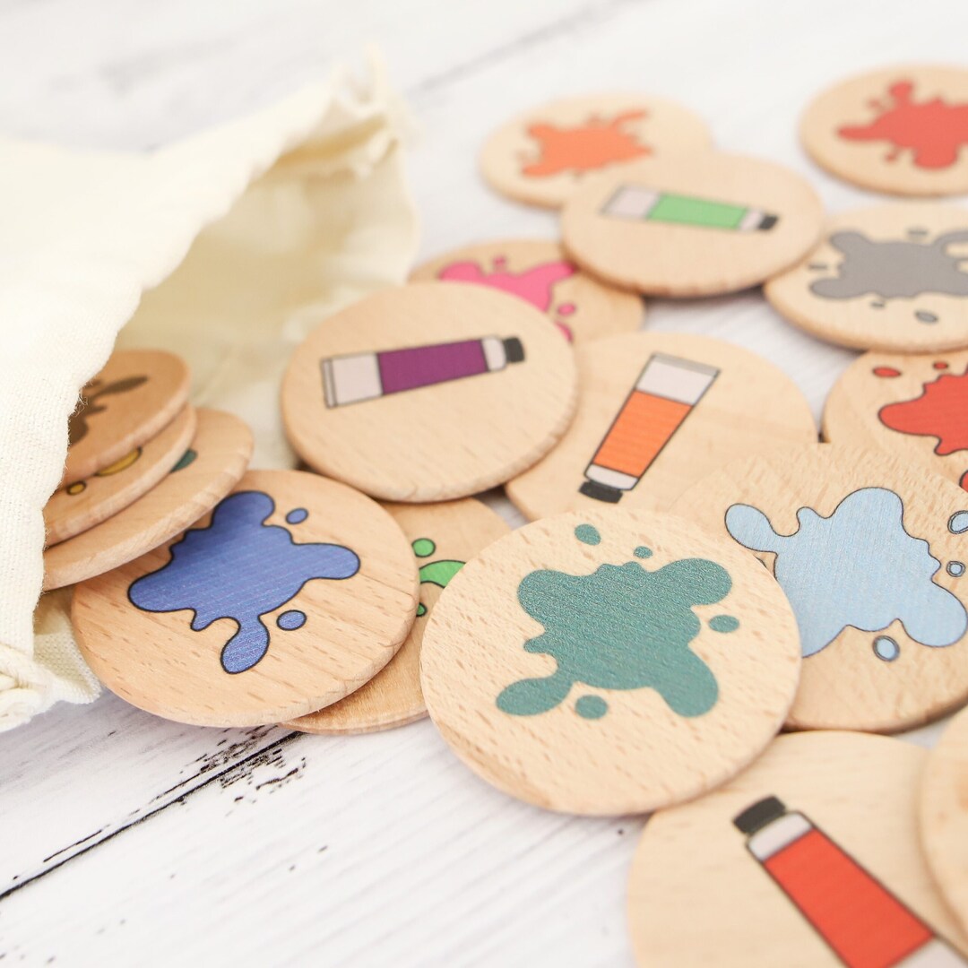 Colour Memory Game, Memory Game for Kids, Custom Wooden Memory Game for ...
