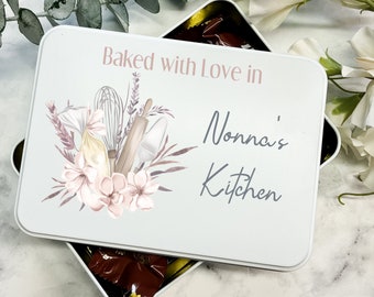 Personalised Cookie/Treat Tin Baked With Love | Mothers Day Gift