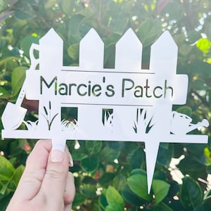 Custom Garden Sign, Personalised Fence Garden Sign, Grandma Sign Mother's Day Gift