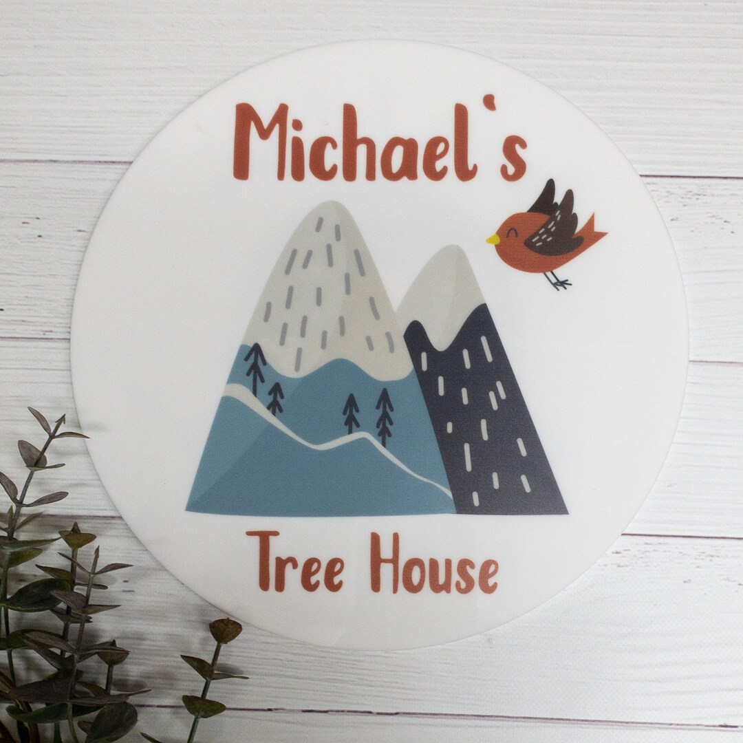 Mountain Acrylic Cubby House Sign Etsy