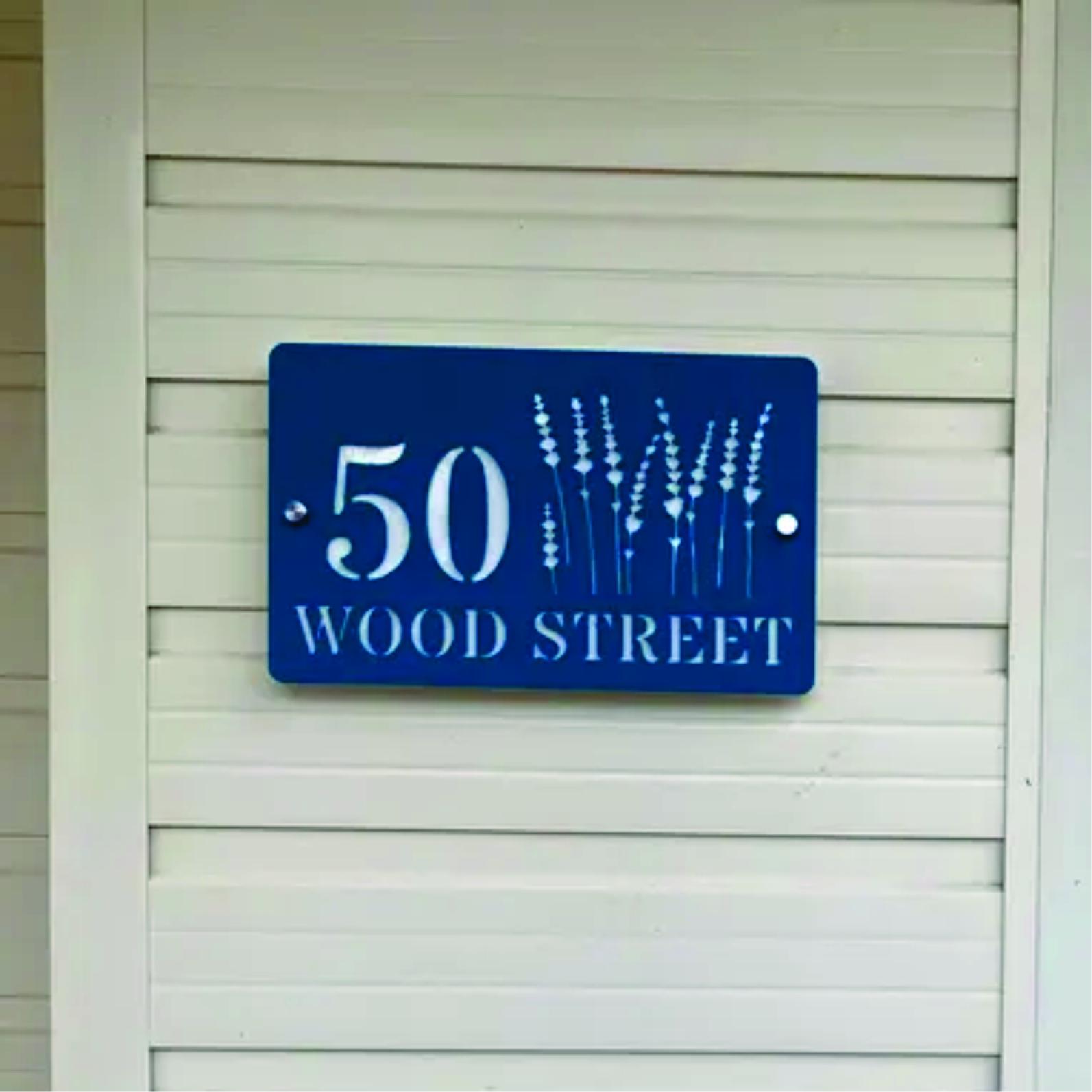 3D Floral Cutout Address Sign, House Number Sign, Letterbox Sign ...