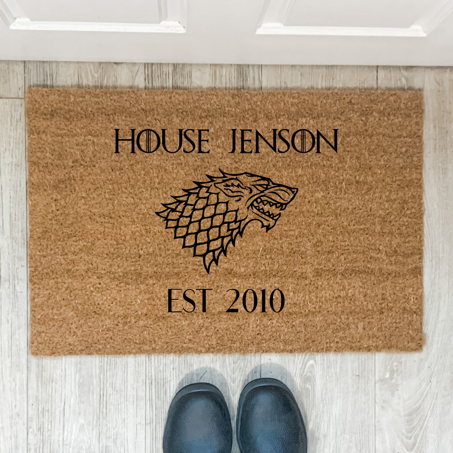 Printed Door Mat House Personalised Front Door Mats Unique Etsy
