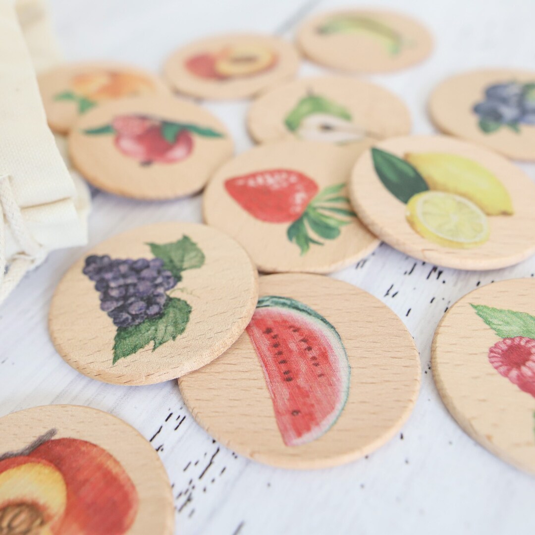 Fruit Memory Game, Memory Game for Kids, Custom Wooden Memory Game for ...