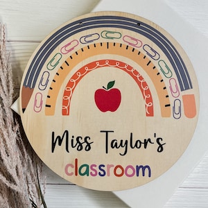 Personalised Classroom Sign, Wall Sign, Teachers Wall Sign, Personalised Teachers Gifts