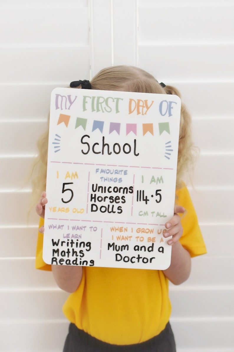 First Day of School Reusable Board, Back To School Photo Prop 