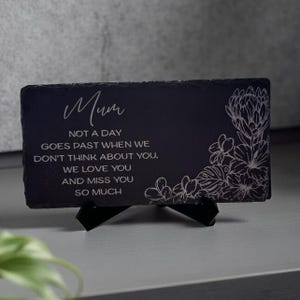 Botanical - Slate Memorial Plaque