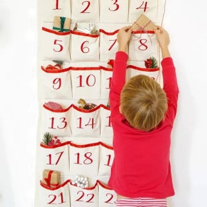 Christmas Countdown, Advent Calendar, Reusable advent, Fabric Christmas Calendar, Fill your own Xmas Calendar Bild 3