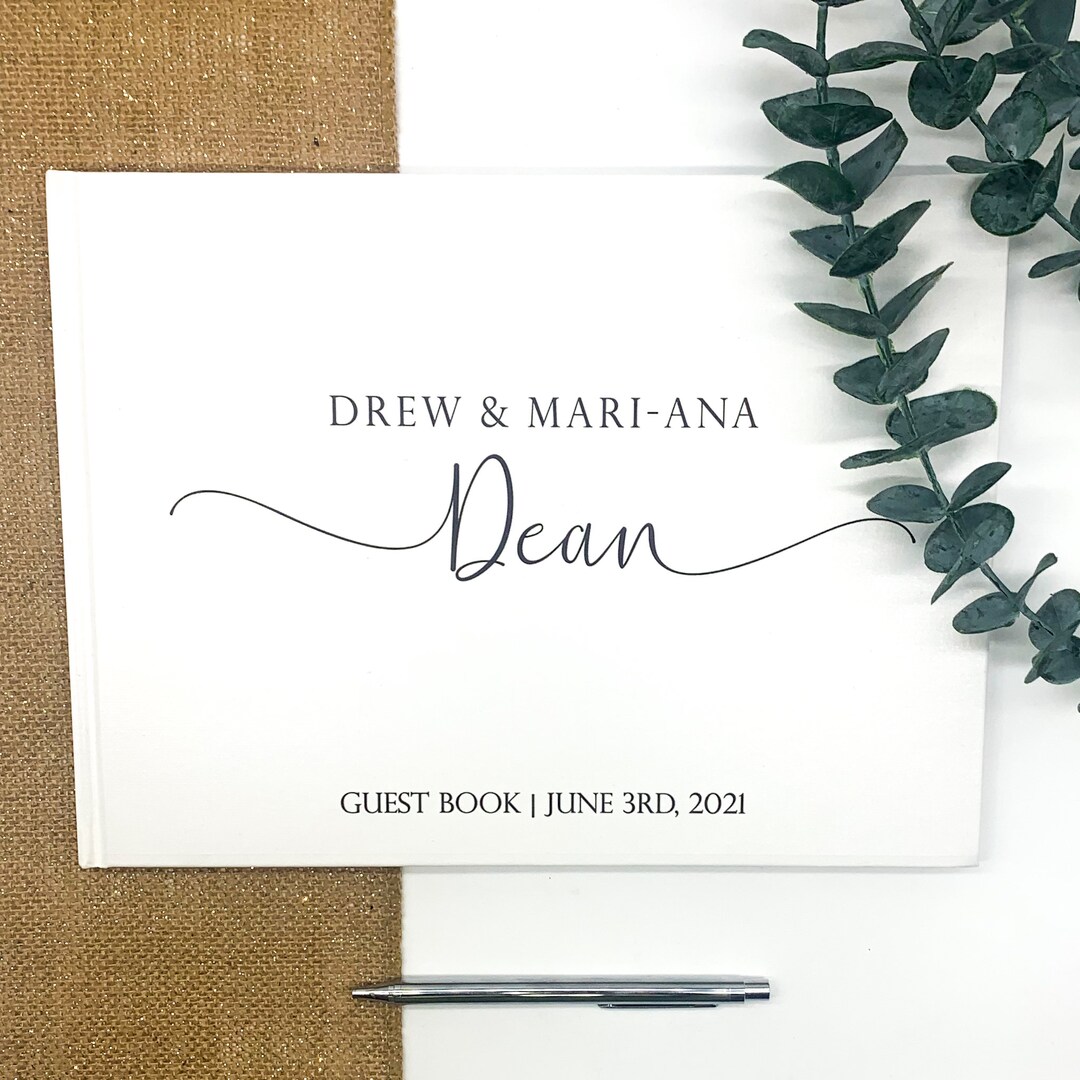 Wedding Cursive Guest Book, Script Typography, Wedding Sign in Book ...