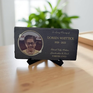 Photo and Quote - Slate Memorial Plaque