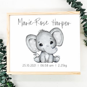 Birth Announcement  - Extra Large Keepsake Box, Wooden Memory Box