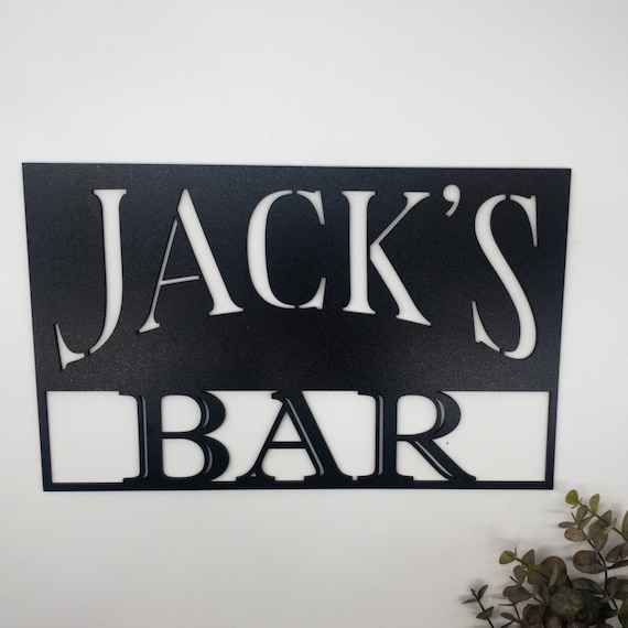 Custom Bar Sign Personalised Wooden Bar Sign Father's Etsy Australia
