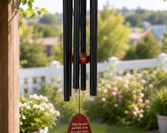 Wood & Metal Wind Chimes | Personalised Wind Chimes | Pet Memorial Gift