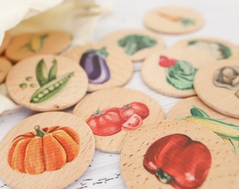 Vegetable Memory Game, Memory Game For Kids, Custom Wooden Memory Game For Children