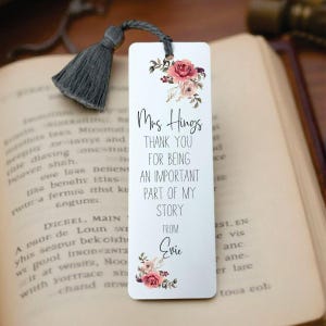 Part Of My Story Bookmark, Personalised Teachers Gifts, Custom Bookmarks For Teachers, Unique Educator Gifts