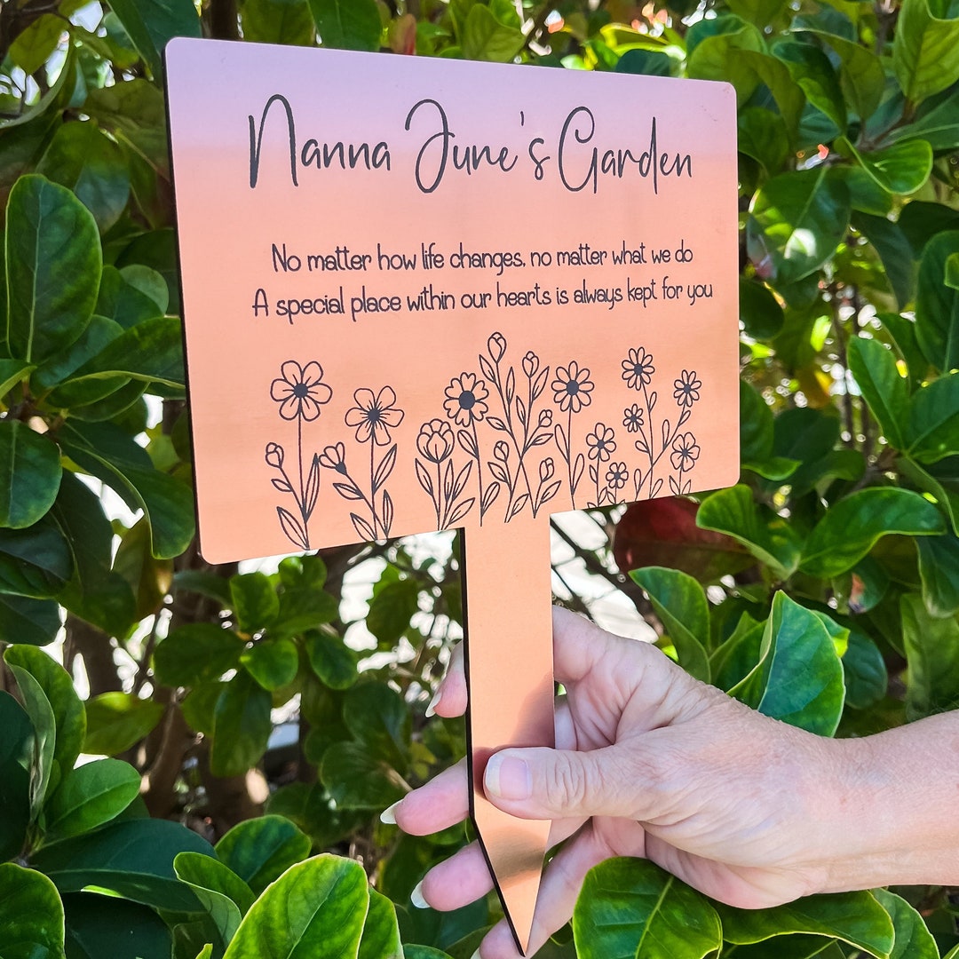 Memorial Garden Plaque Stake Flowers Etsy Australia