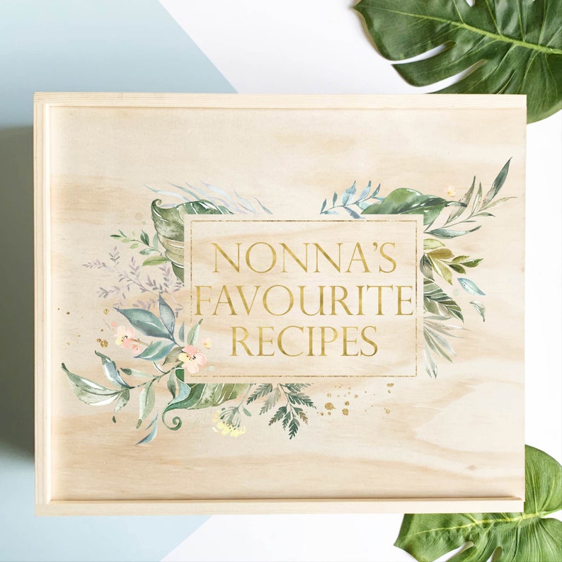 Green Floral Frame Personalised Keepsake Box Etsy