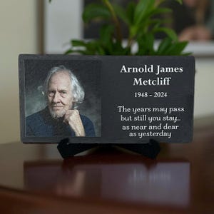 Memorial Photo and Quote - Slate Plaque