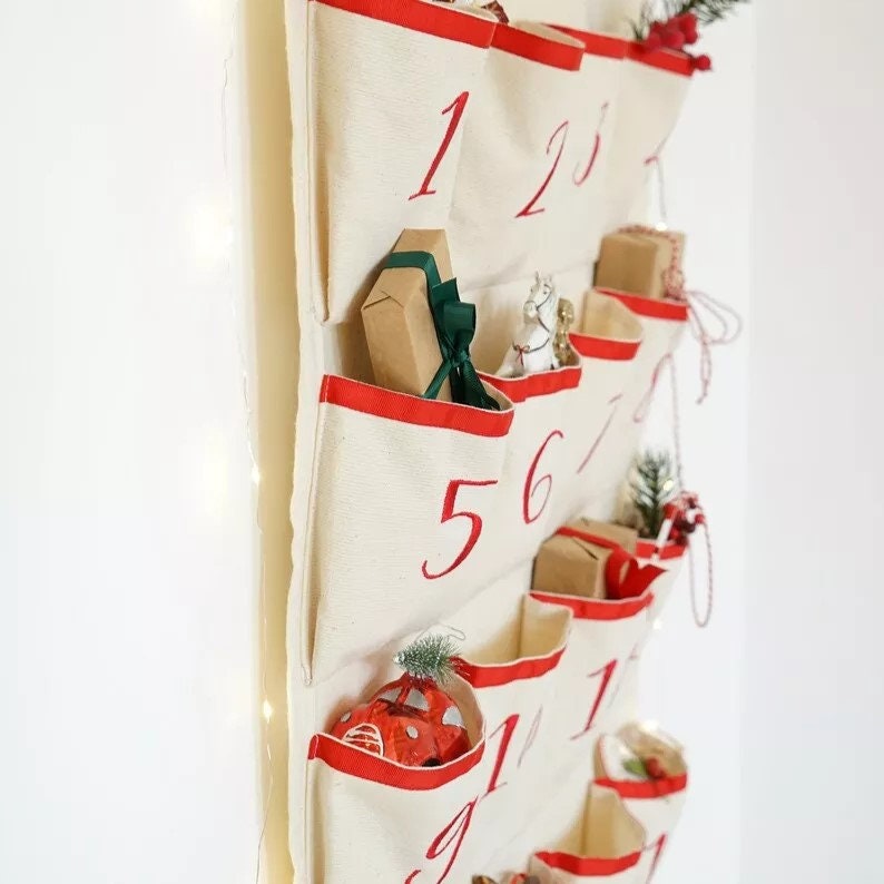 Christmas Countdown, Advent Calendar, Reusable advent, Fabric Christmas Calendar, Fill your own Xmas Calendar Bild 2